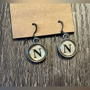 “N” earrings